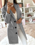 Yulianna – Solid Colour with Collar, Long Coat