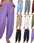 Zinzi - Casual Harem Trousers Made from Cotton and Linen