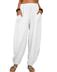 Zinzi - Casual Harem Trousers Made from Cotton and Linen