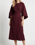 Elora Belted Midi Dress
