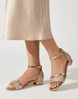 Aria Metallic Heel Sandals