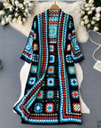 colourful women's cardigan - long cardigan for women