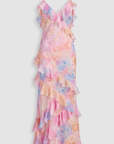 Ella Pastel Ruffle Maxi Dress
