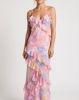 Ella Pastel Ruffle Maxi Dress