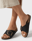 Buckle Slip On Sandals