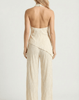 Olivia Pleated Halter Two-Piece Set