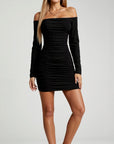 Adalyn Off-Shoulder Ruched Mini Dress