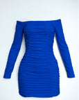 Adalyn Off-Shoulder Ruched Mini Dress