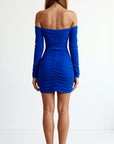 Adalyn Off-Shoulder Ruched Mini Dress