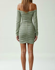 Adalyn Off-Shoulder Ruched Mini Dress