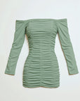Adalyn Off-Shoulder Ruched Mini Dress