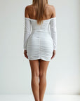 Adalyn Off-Shoulder Ruched Mini Dress