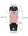 Vintage Leather Quartz Stone Ladies' Watch