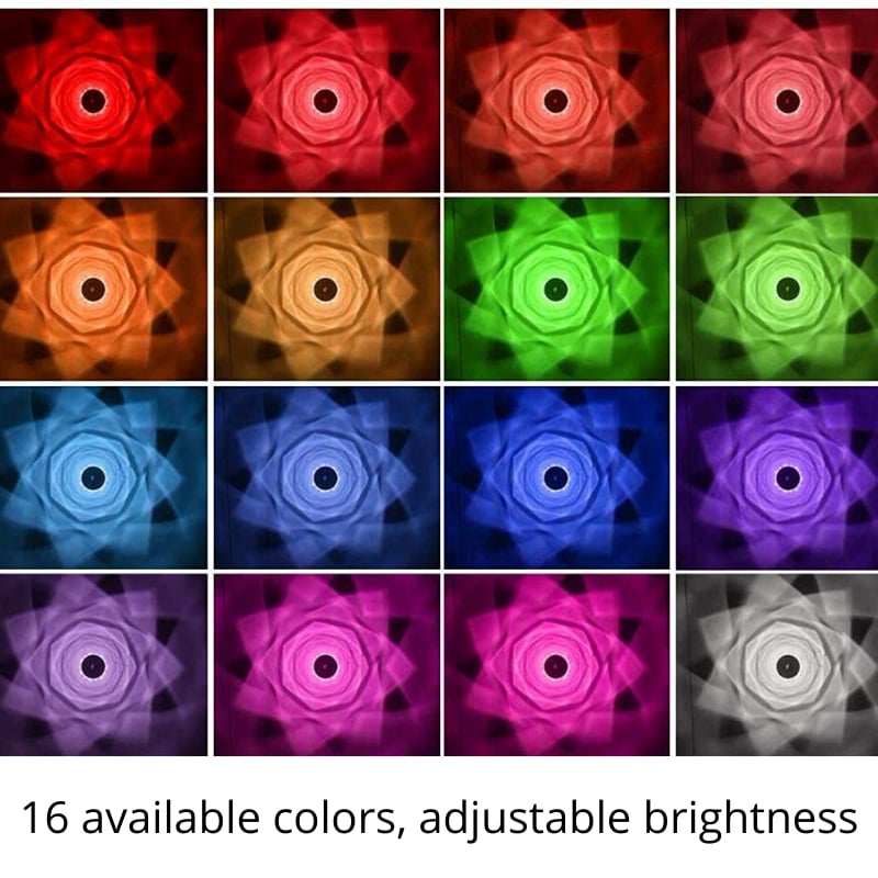 16 Colour Rose Rays Crystal Diamond Table Lamp