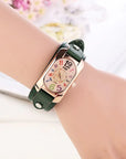 Vintage Leather Quartz Stone Ladies' Watch