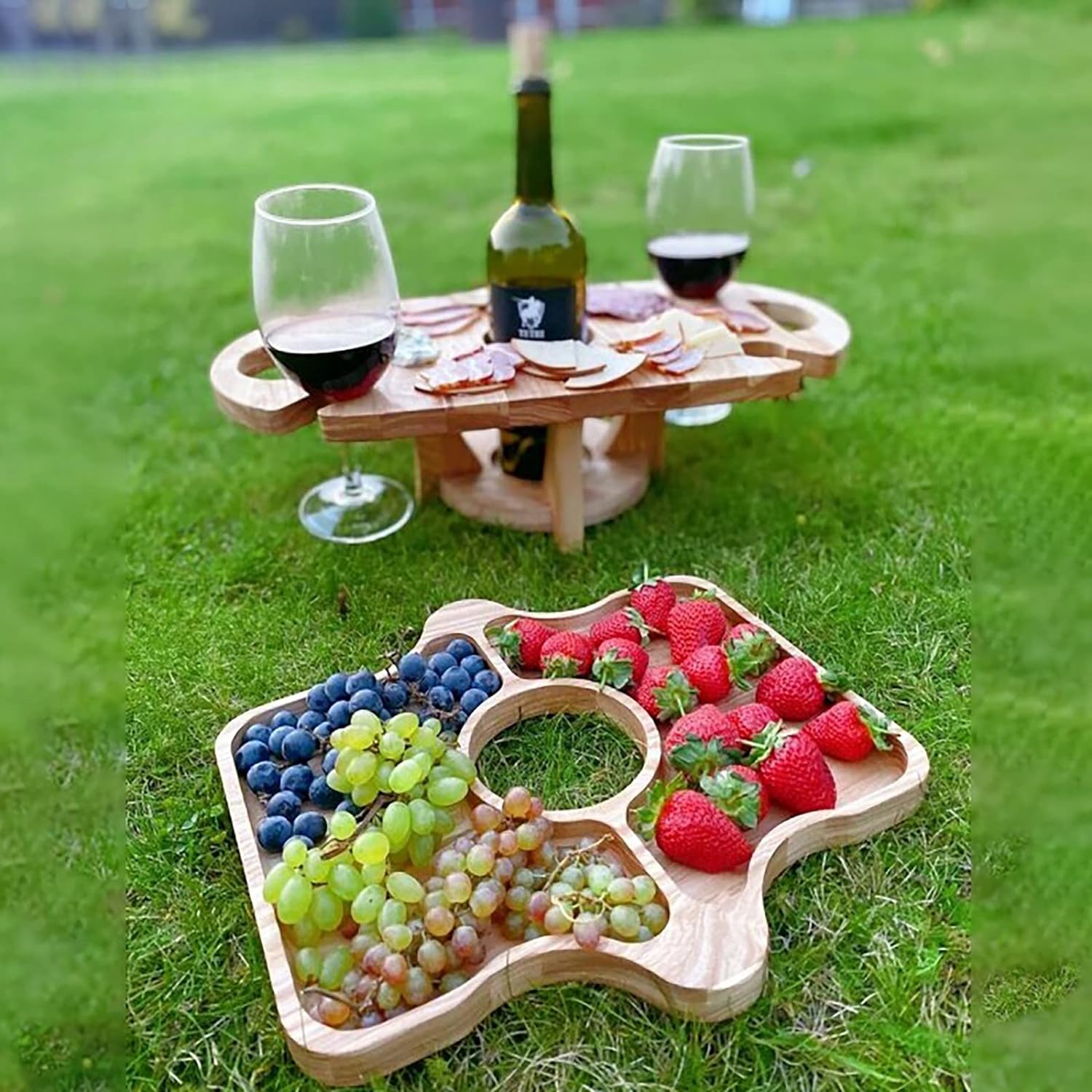 2-in-1 Fruit and Wine Glass Table Rack