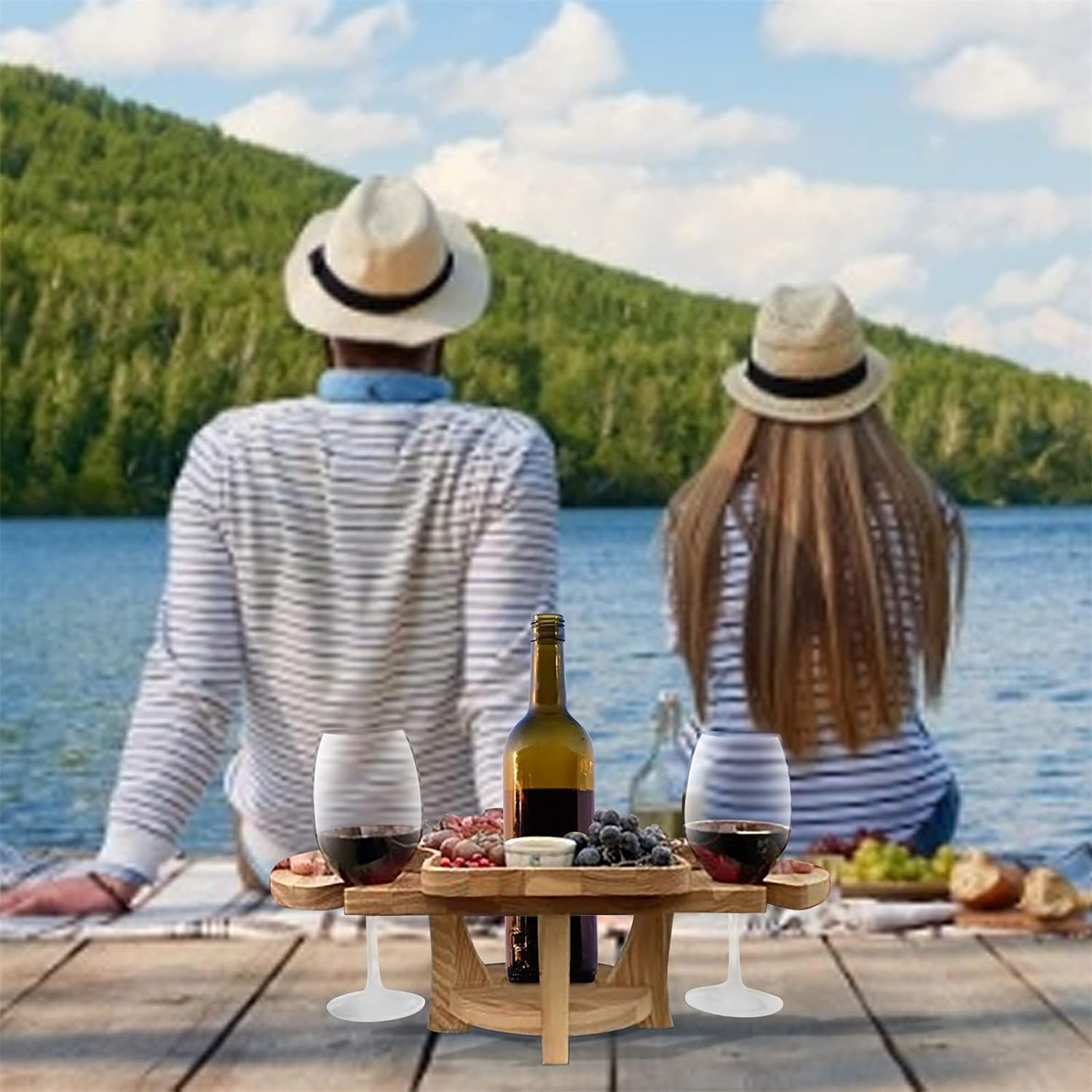 2-in-1 Fruit and Wine Glass Table Rack