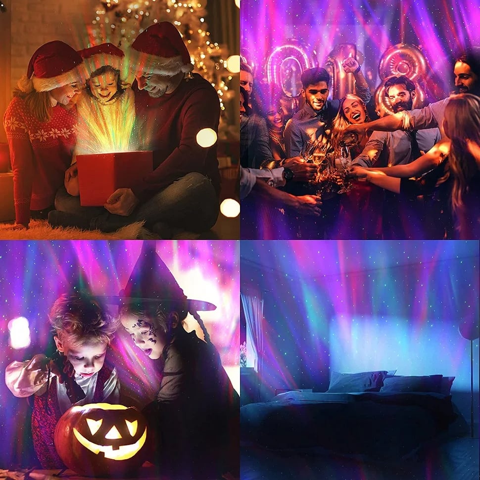 2 in 1 Projector for Northern Lights and Ocean Waves