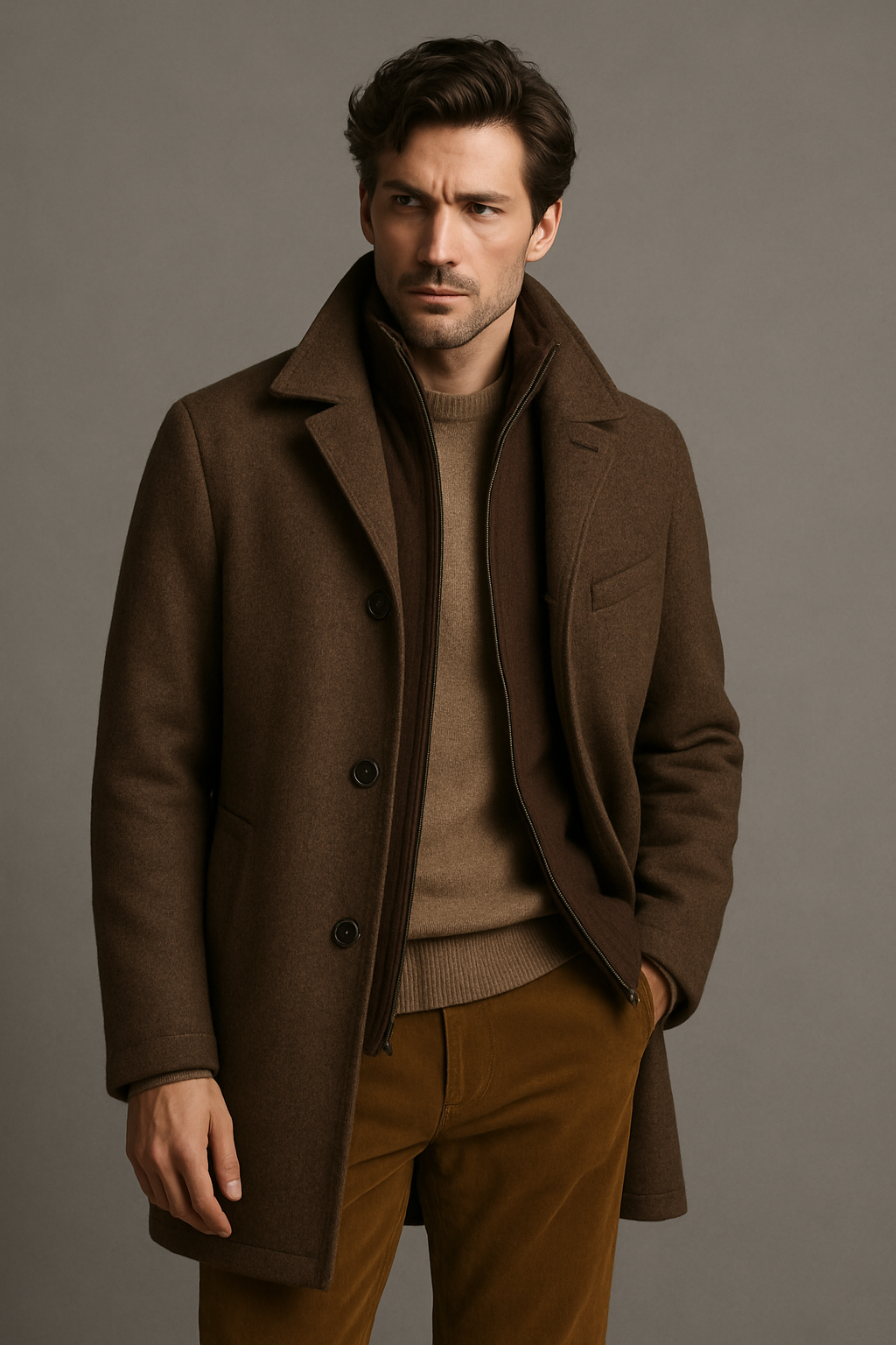 Tanner | Men's Formal Brown Coat