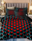 3-Piece Duvet Cover Set with Futuristic 3D Pattern