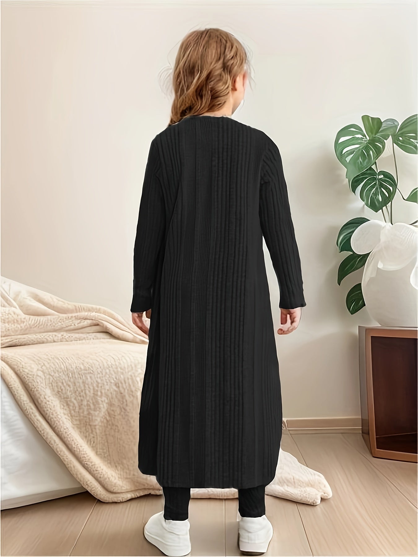 3-Piece Stretchy Knitted Cardigan + Top + Leggings - Charmaine