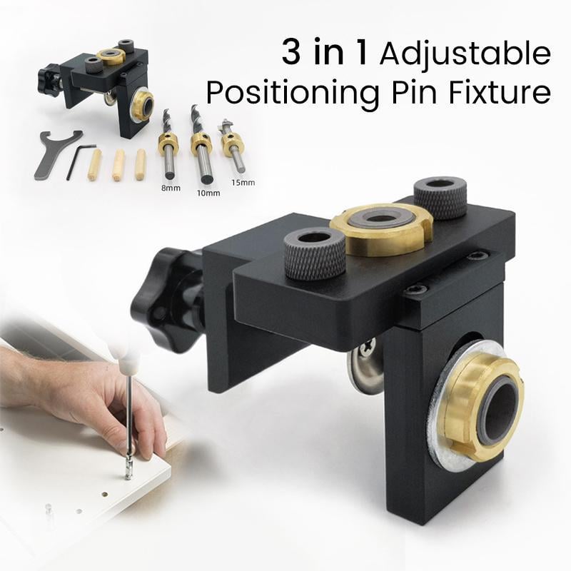 3 in 1 Adjustable Woodworking Drilling Locator Punch Tools