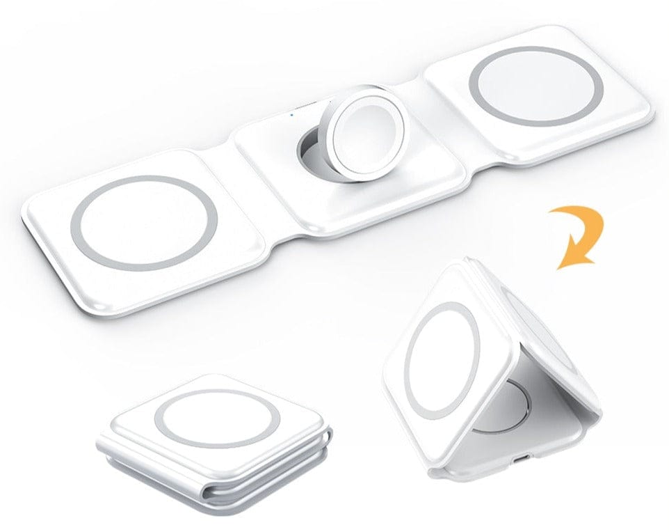 3-in-1 Wireless Charger - One charger for your smartphone, smartwatch, and earbuds