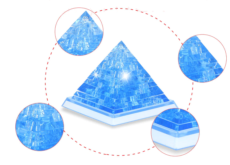 3D Crystal Puzzle Pyramid