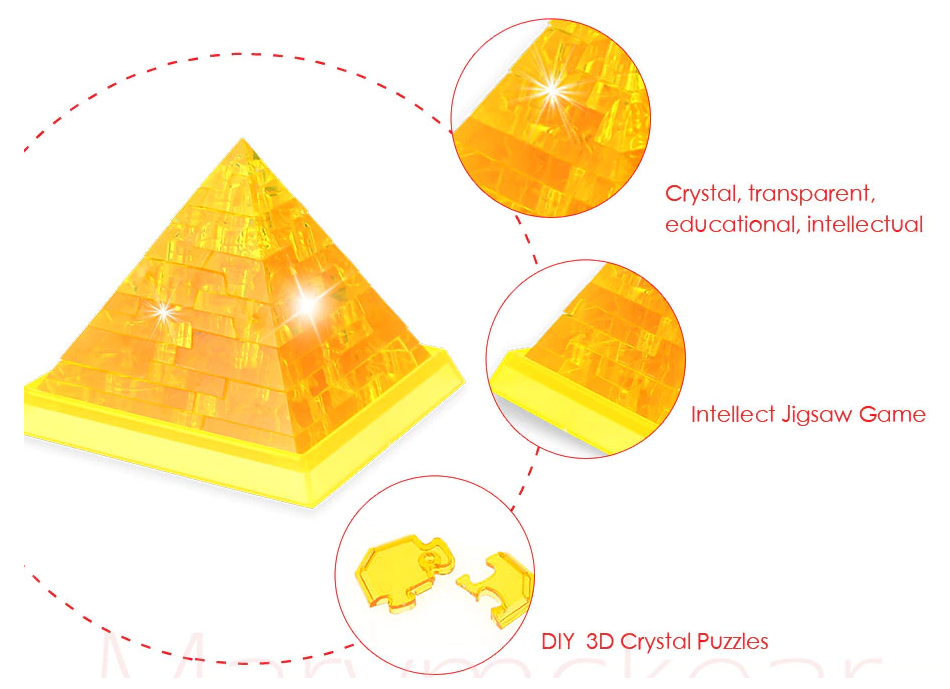 3D Crystal Puzzle Pyramid