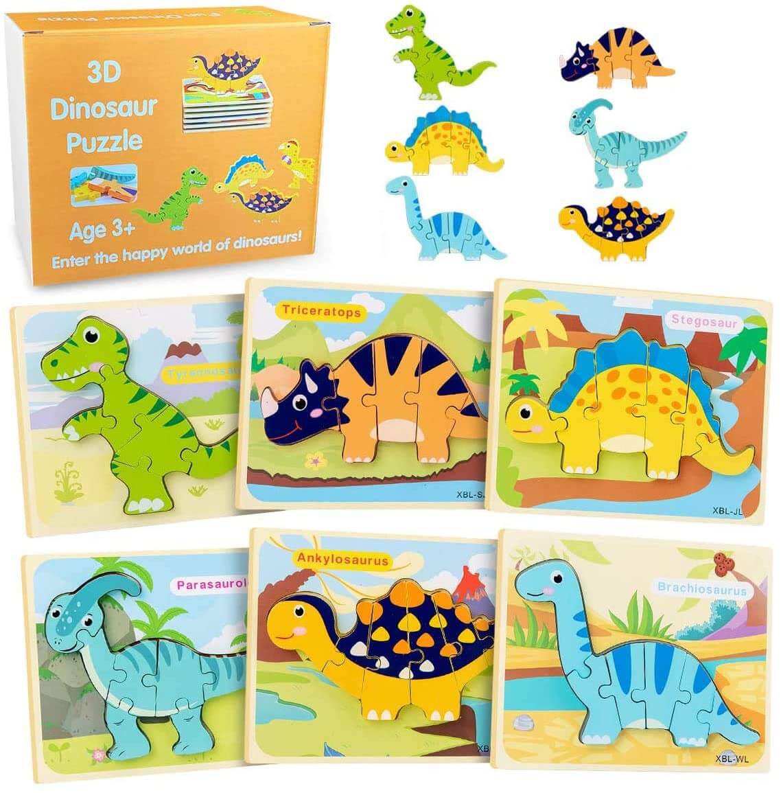 3D Dinosaur Puzzles 6 PACK