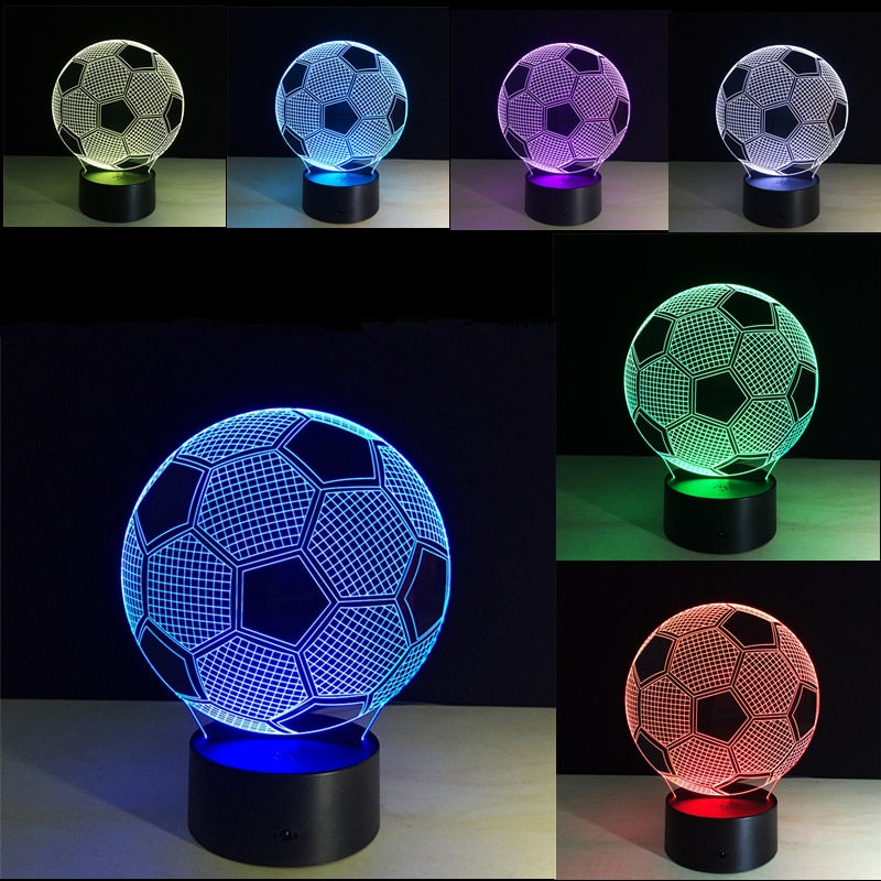 3D Football Lamp | Multiple Colours