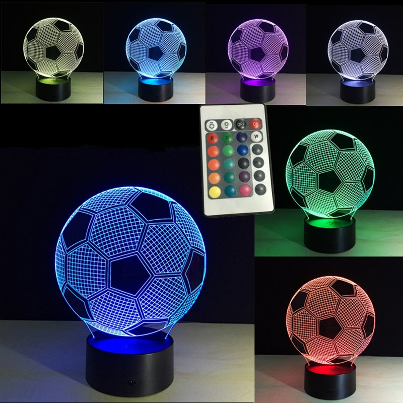 3D Football Lamp | Multiple Colours
