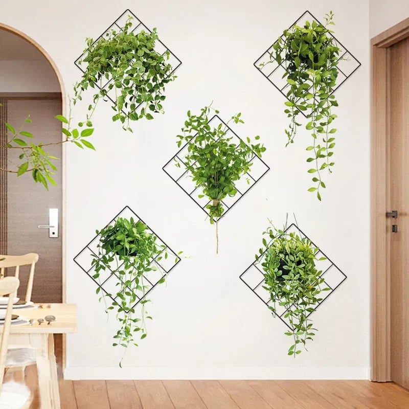 3D Green Plant Wall Stickers