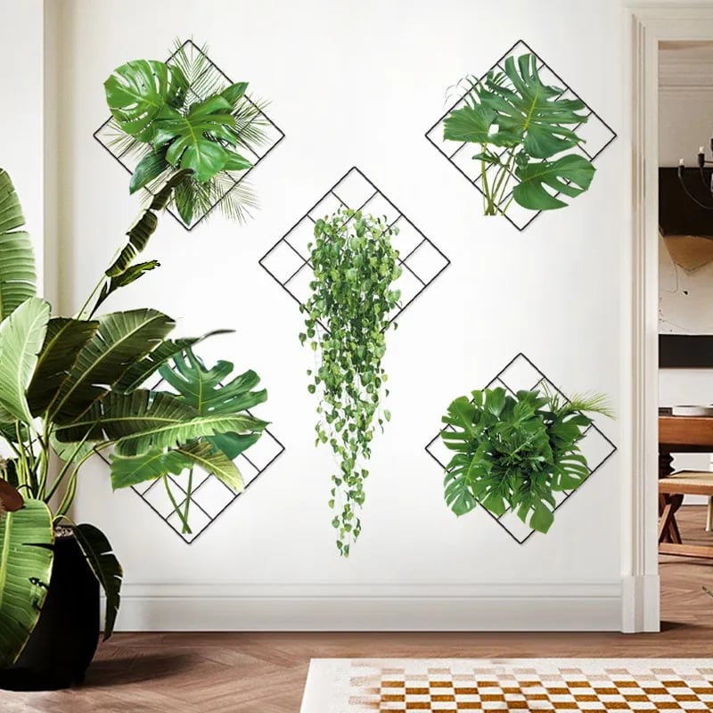 3D Green Plant Wall Stickers