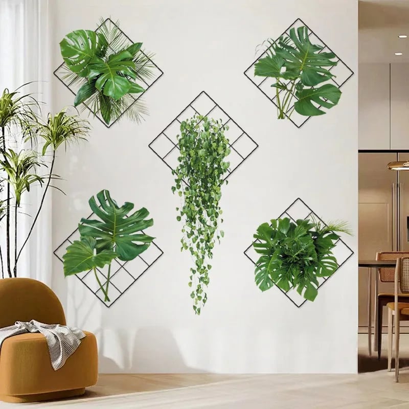 3D Green Plant Wall Stickers
