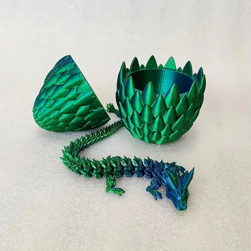 3D-Printed, Articulated Crystal Dragon