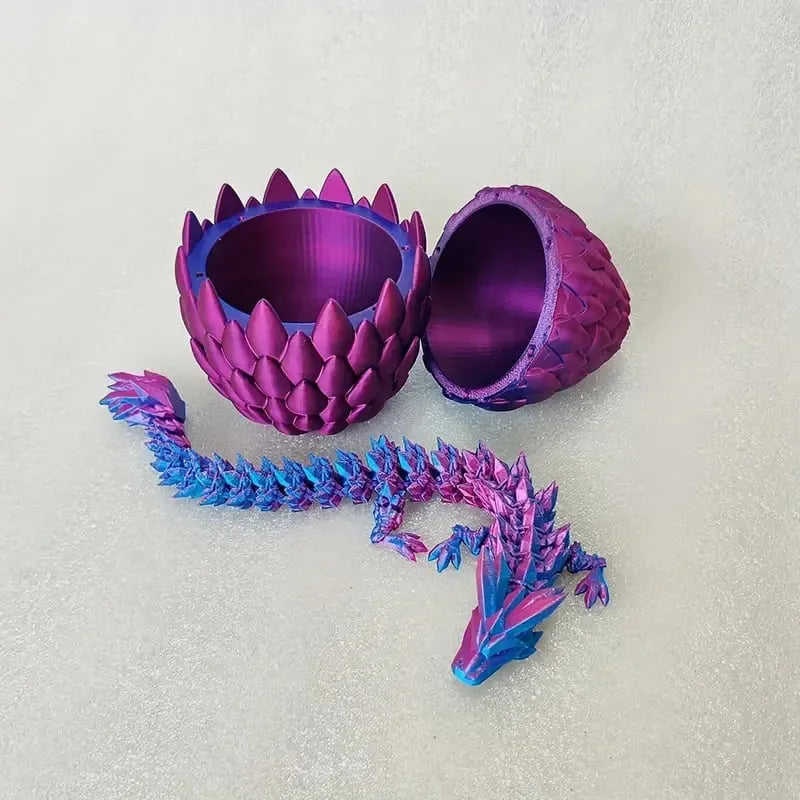3D-Printed, Articulated Crystal Dragon