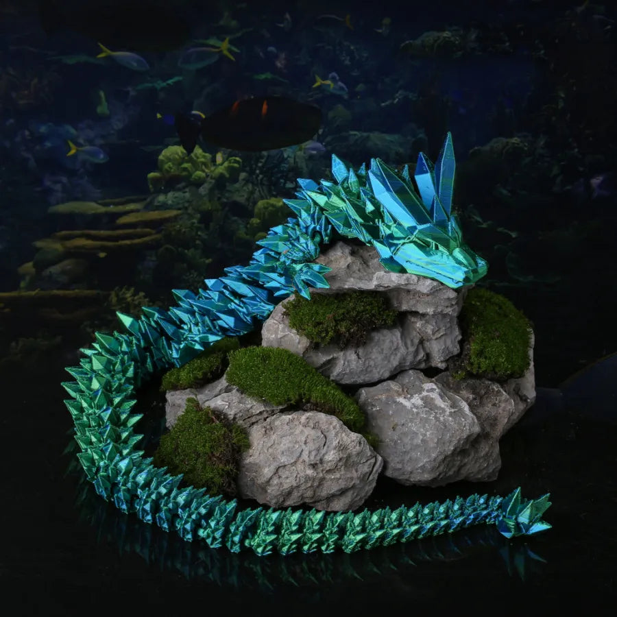 3D-Printed, Articulated Crystal Dragon