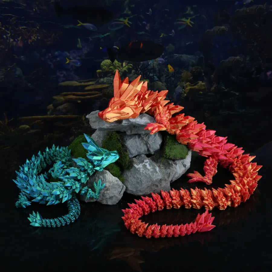 3D-Printed, Articulated Crystal Dragon