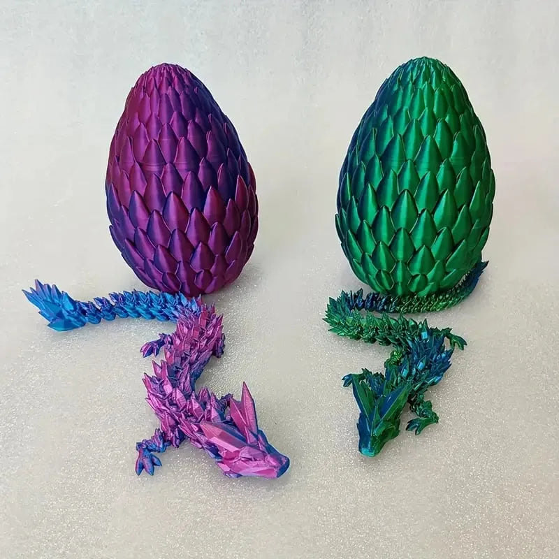 3D-Printed, Articulated Crystal Dragon