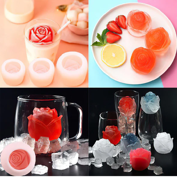 3D Rose Shaped Ice Cube Tray