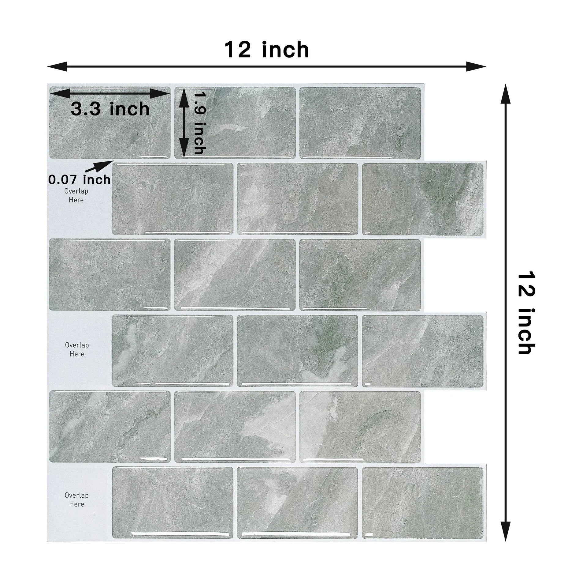 3D Wall Tiles for Peeling and Sticking