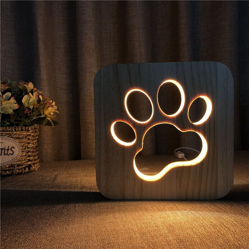 3D Wooden Animal Lamp