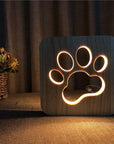 3D Wooden Animal Lamp
