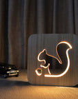 3D Wooden Animal Lamp