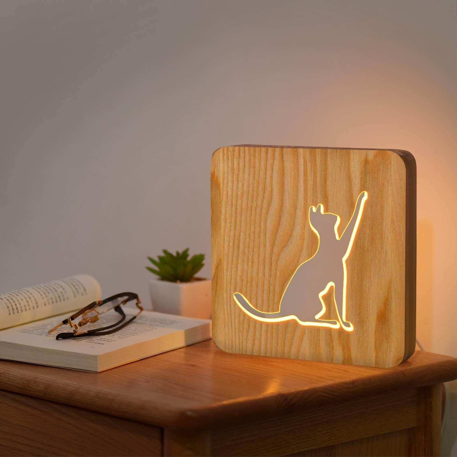 3D Wooden Animal Lamp