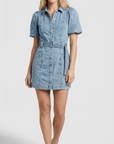 Isla Denim Puff Sleeve Mini Dress