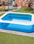 4 Person Inflatable Swimming Pool - Durable PVC Material