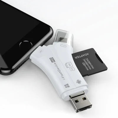 4-in-1 Portable Card Reader for Mobile Phones
