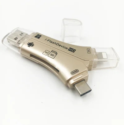 4-in-1 Portable Card Reader for Mobile Phones